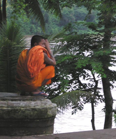 Monk at Mekong